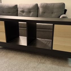 IKEA Kallax Shelving Unit with Underframe + Shelves  ( TV Stand)
