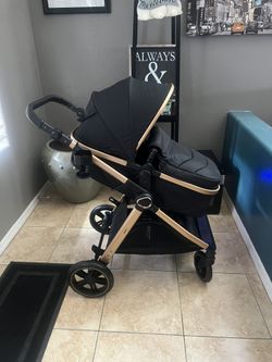 ACCOMBE 2 in 1 Baby Stroller, Convertible Bassinet Pushchair for Infants and Newborns 0-36 Months