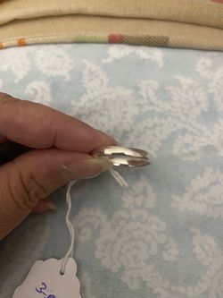 Real 925 Sterling Silver wedding band size 10/11