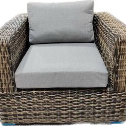 Patio Furniture Wicker Furniture With Gray Cushion 