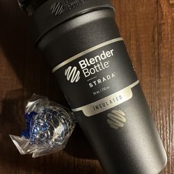 New Black Insulated Blender Bottle 