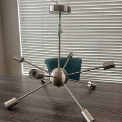 Silver Sputnik Chandelier Lighting Industrial 8-Light Chandelier