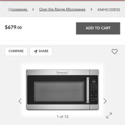 Kitchen Aid Hood Microwave 