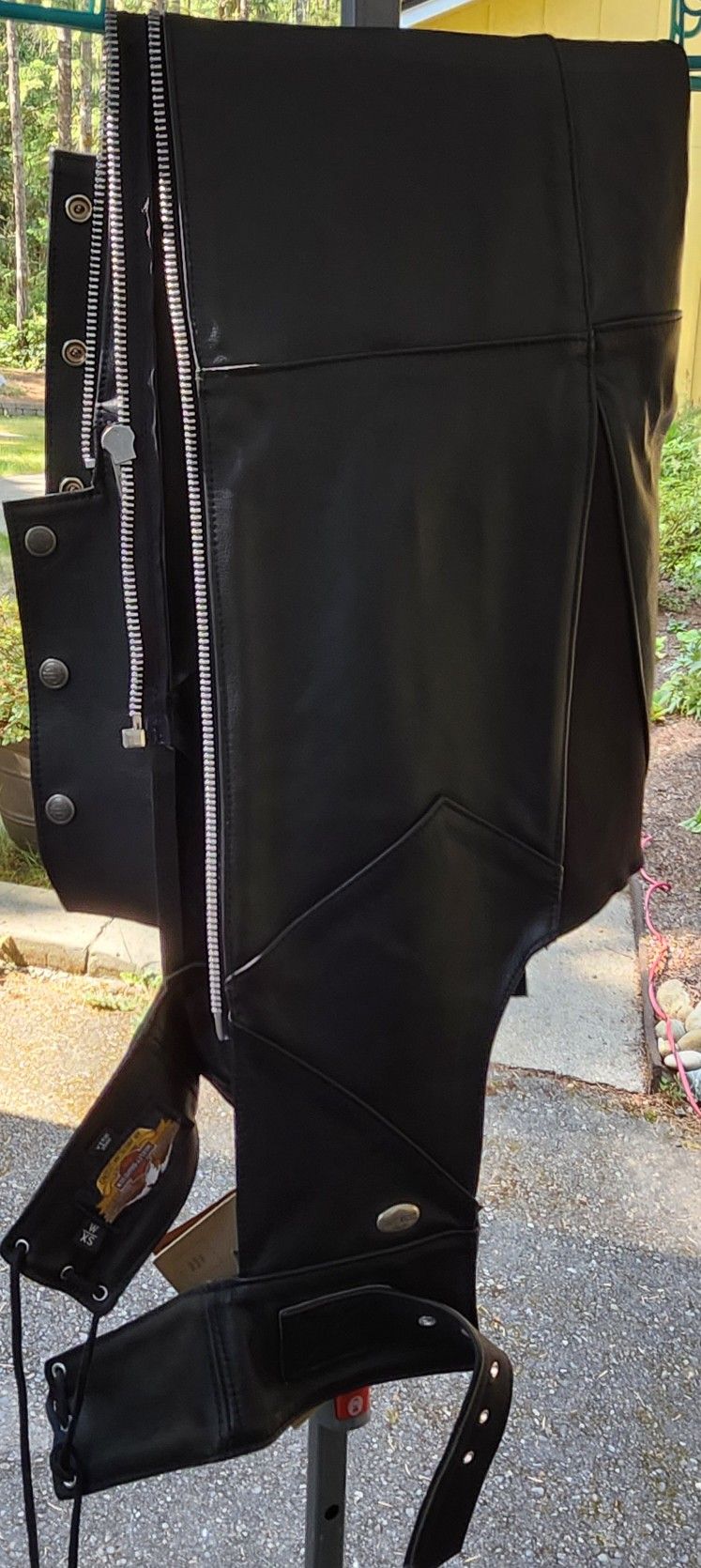 Harley Leather Jacket And Chaps