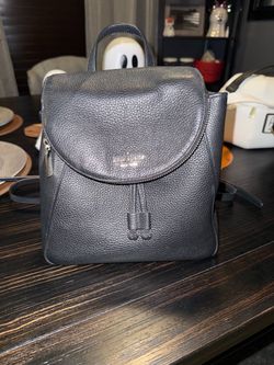 Kate Spade Black Pebbled Leather Mini Backpack