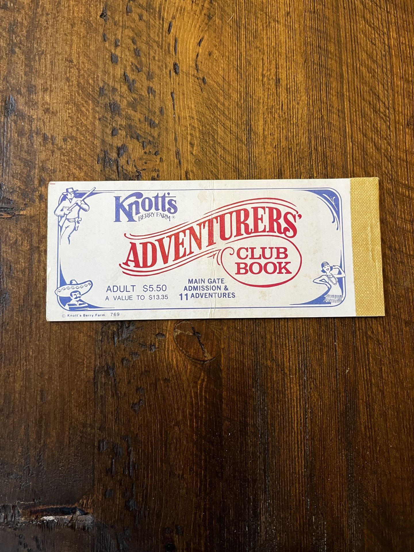 Knotts Berry Farm Adventures, Ticket Book