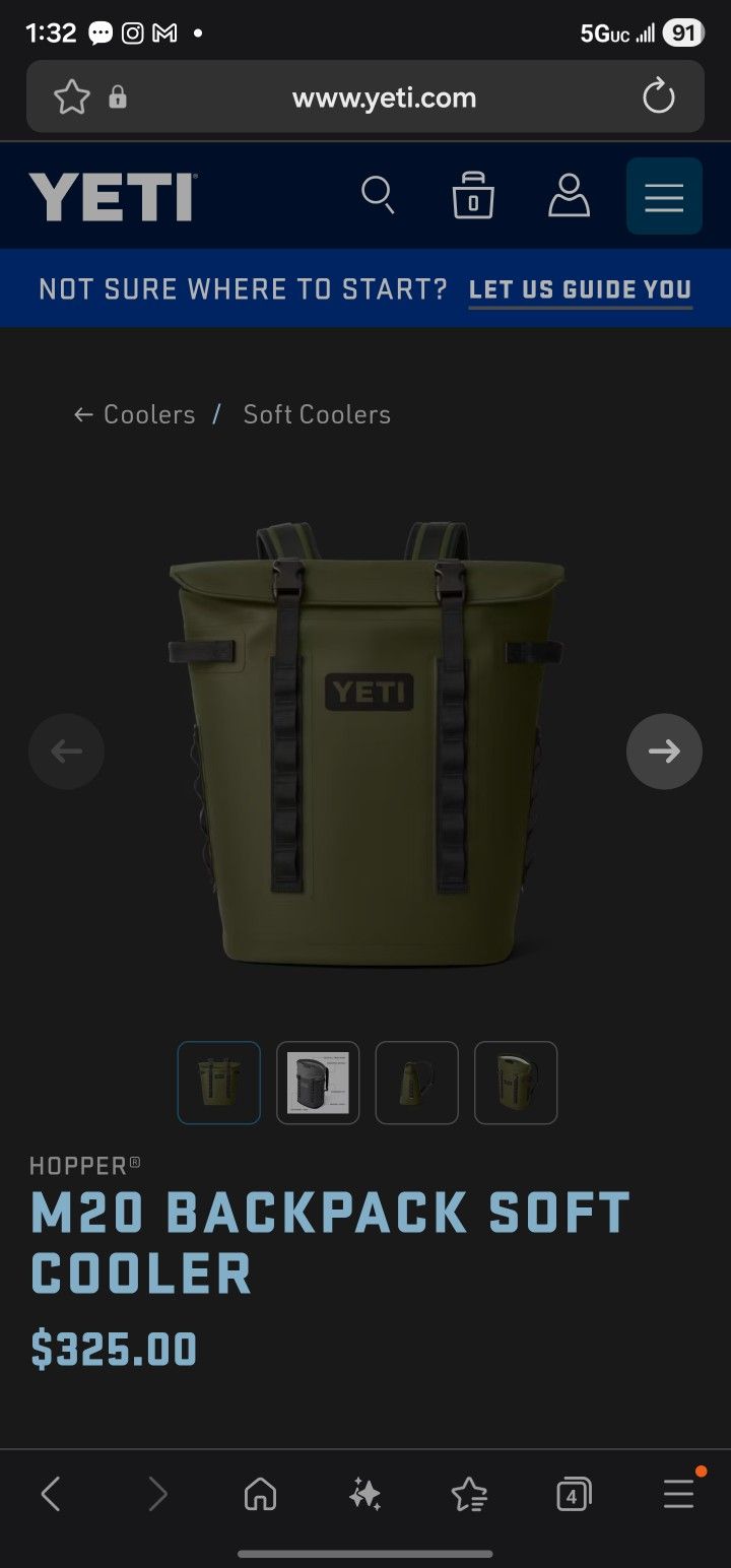 Yeti M20 Back Pack Cooler