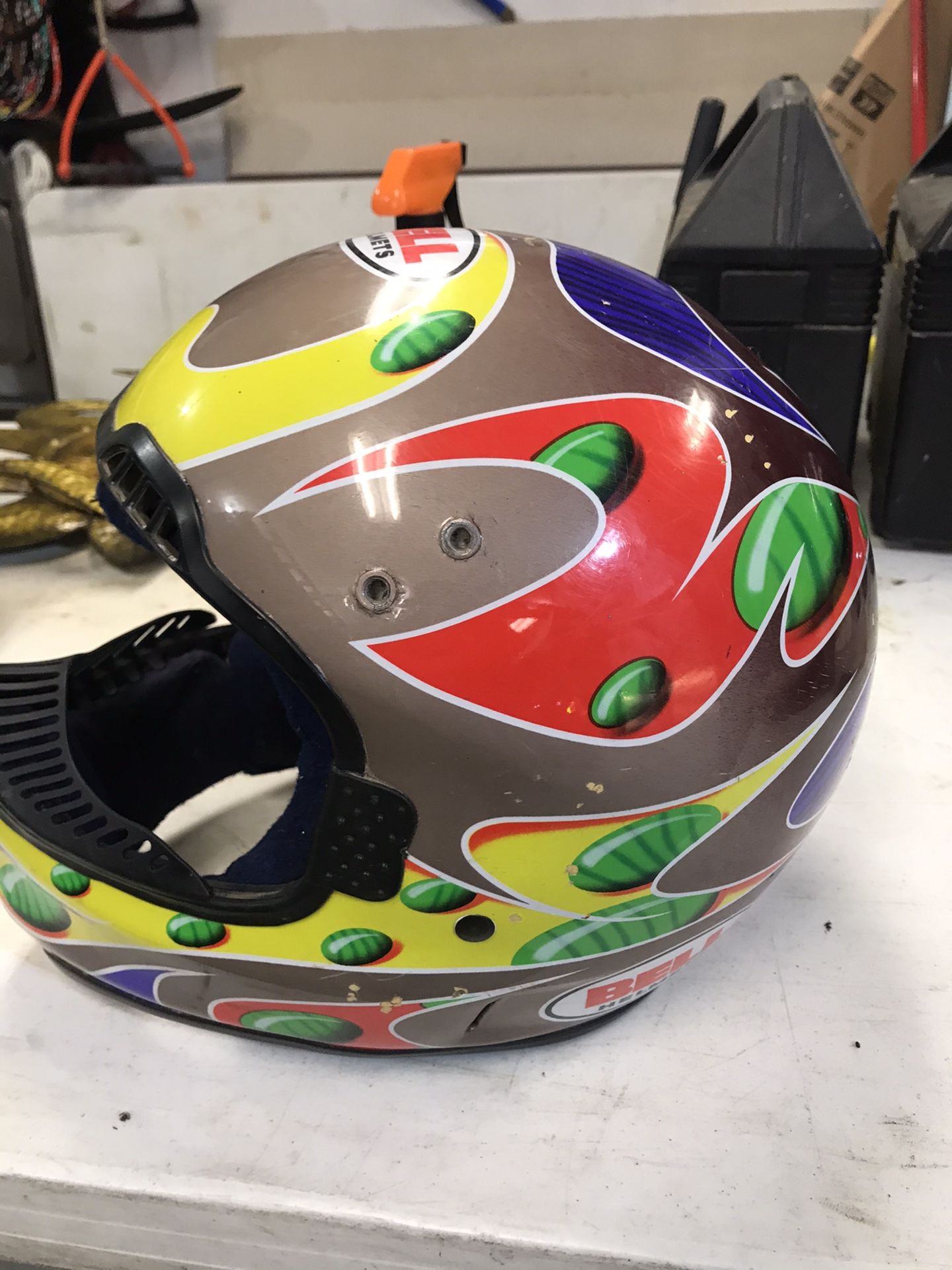 Vintage Bell Motocross Helmet ,made in Italy