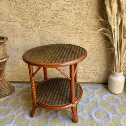 Vintage Wicker/Rattan Table 