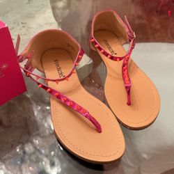 Sandals Size 6 1/2. Pink With Studs. Brand New.