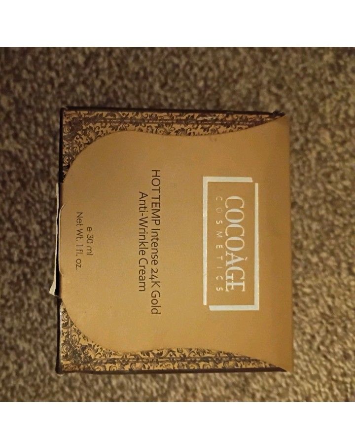 Coco Age Cosmetics 1oz 24K Gold Anti-Wrinkle Cream NEW
