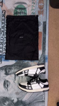 Amiri Skeleton Low-Top Sneakers Black White