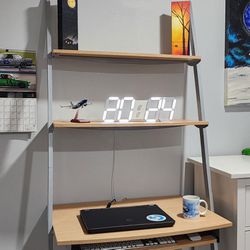 Leaning Gallery Desk With Shelving