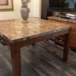 Marble  Table And Wine Cabinet