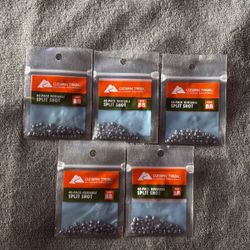 5 Pack Split Shot Weights 
