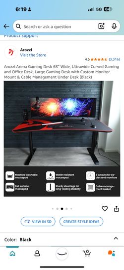 Arozzi Gaming/Computer Desk