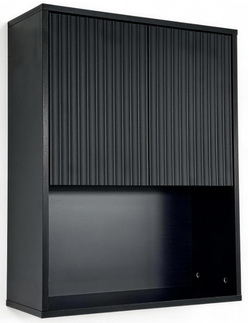 NewBeth Fluted Bathroom Wall Cabinet Over the Toilet Storage,