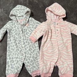Baby Girl Clothes 3M /Baby 2-Piece Fleece Carter's Like New Set 3 Months 