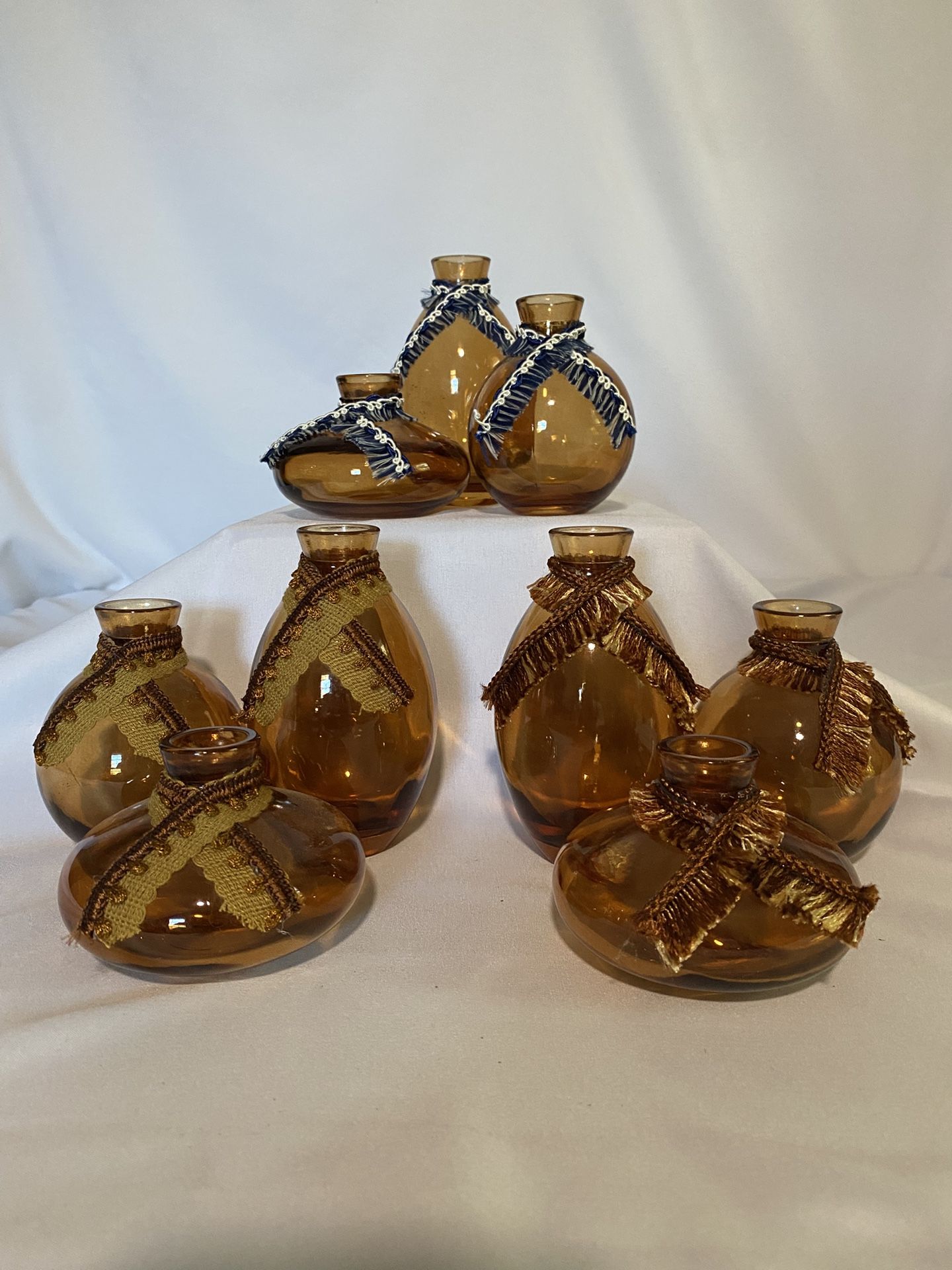 Decorative Jars With Lace