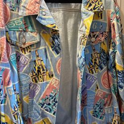 Disney Theme Parks Castle Denim Jacket