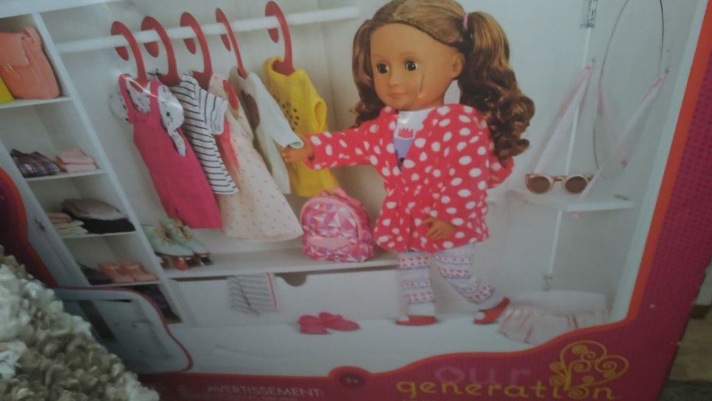 "NEW" Our Generation Wardrobe Closet W/ Birthday Set