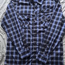 Caviar Dremes Men's Ckeck Button Down Shirt Pockets Size 3XL