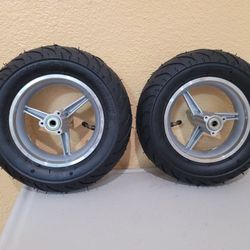 110/50-6.5” Mini Bike Wheel, Rocket Bike, Motorcycle Rubber Tires.