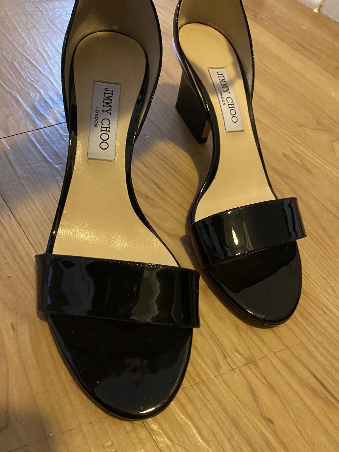 Jimmy Choo Black Wedge Heels