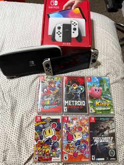 Nintendo Switch OLED with 6 Awesome Games