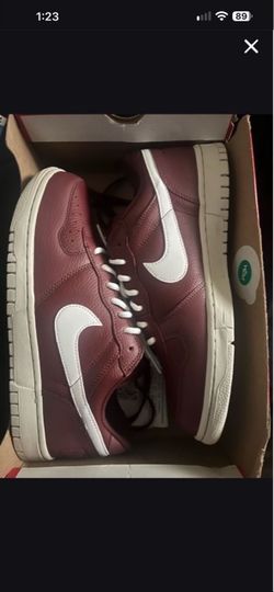 Nike Dunk Low Burgundy White Sneakers size 10