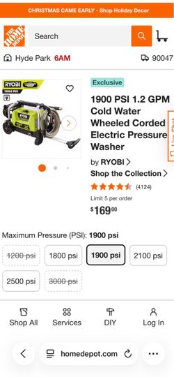 Ryobi pressure washer