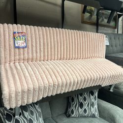 $250 Pink Corduroy Futon 