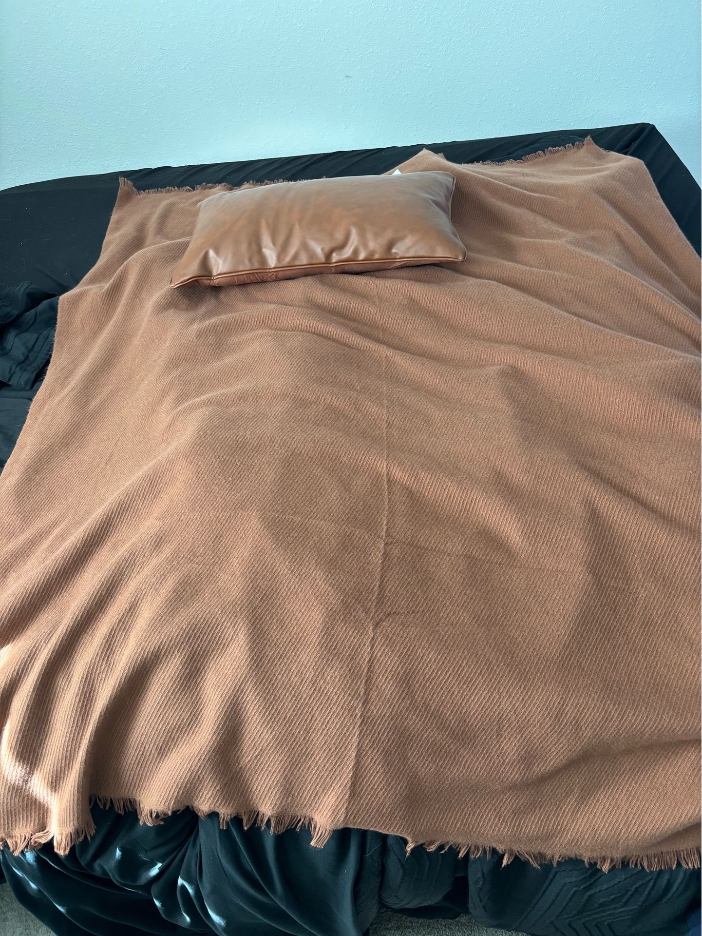 Brown blacket with pillow