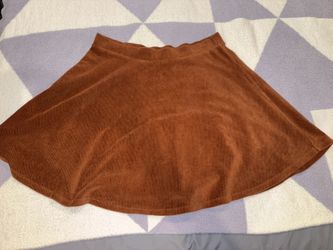 Orange Corduroy Skirt