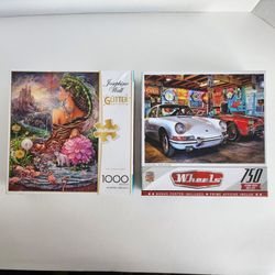 2 Puzzles 750pcs & 1000pcs (glitter edition) 