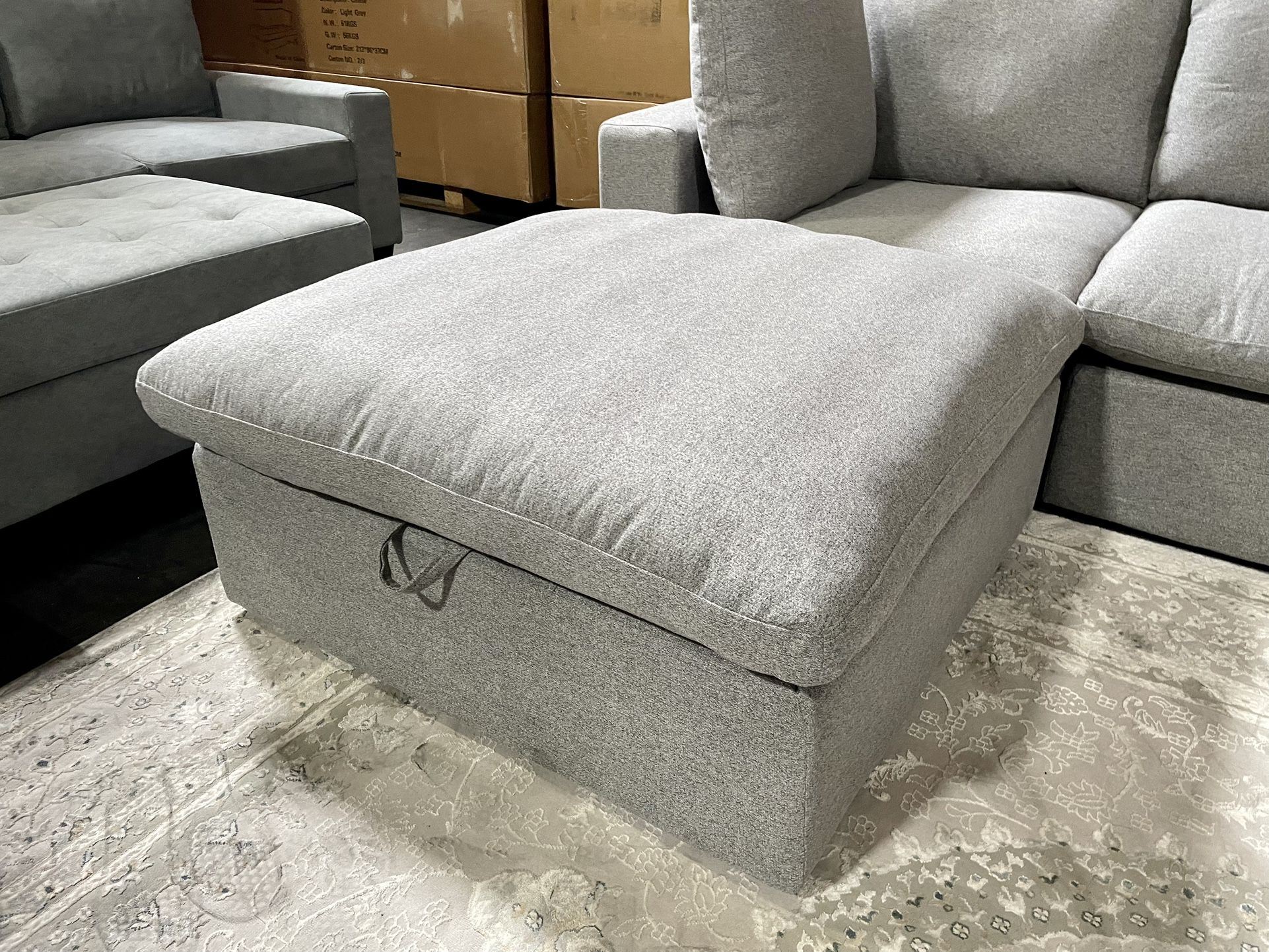 🏷WAREHOUSE CLEARANCE | BRAND NEW Cloud Washable Ottoman with Storage💥