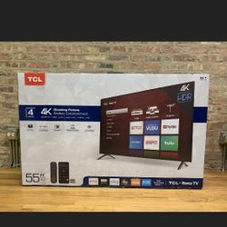 55 INCH ROKU TCL 4K UHD 