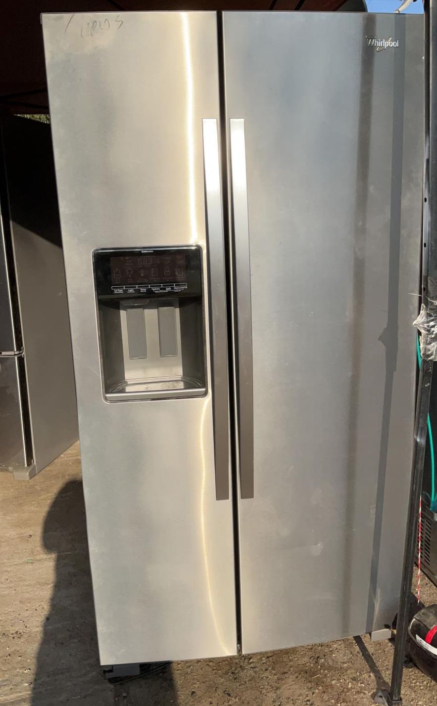 Whirlpool Side-by-Side Stainless Steel Refrigerator Fridge
