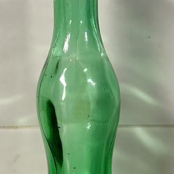 Vintage Green Glass Bottle Vase