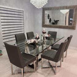 Dinner Set, Console Table And Coffee Tablet Set Of 3