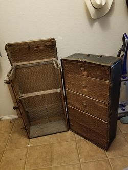 Antique steamer trunk