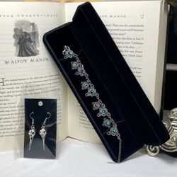 Wizarding Trunk Forbidden/Cursed Bracelet & Bird Skull Earrings-Dark Magic Items