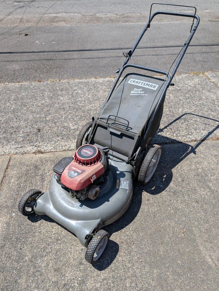 Craftsman High Wheel Lawnmower With Bagger Lawn Mower