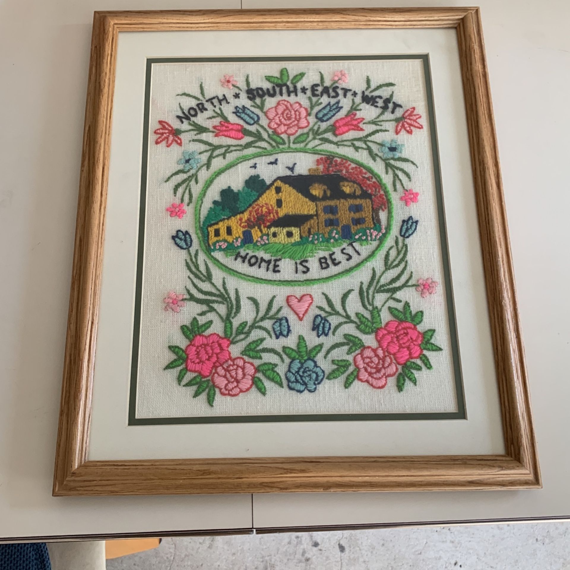 Embroidery Picture “HOME IS BEST.”