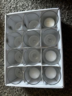 Tea Lights Glass With Candles