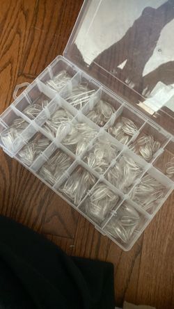 Coffin And Oval Fake Nails Gel X