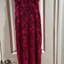 Hot pink sequence dress size small