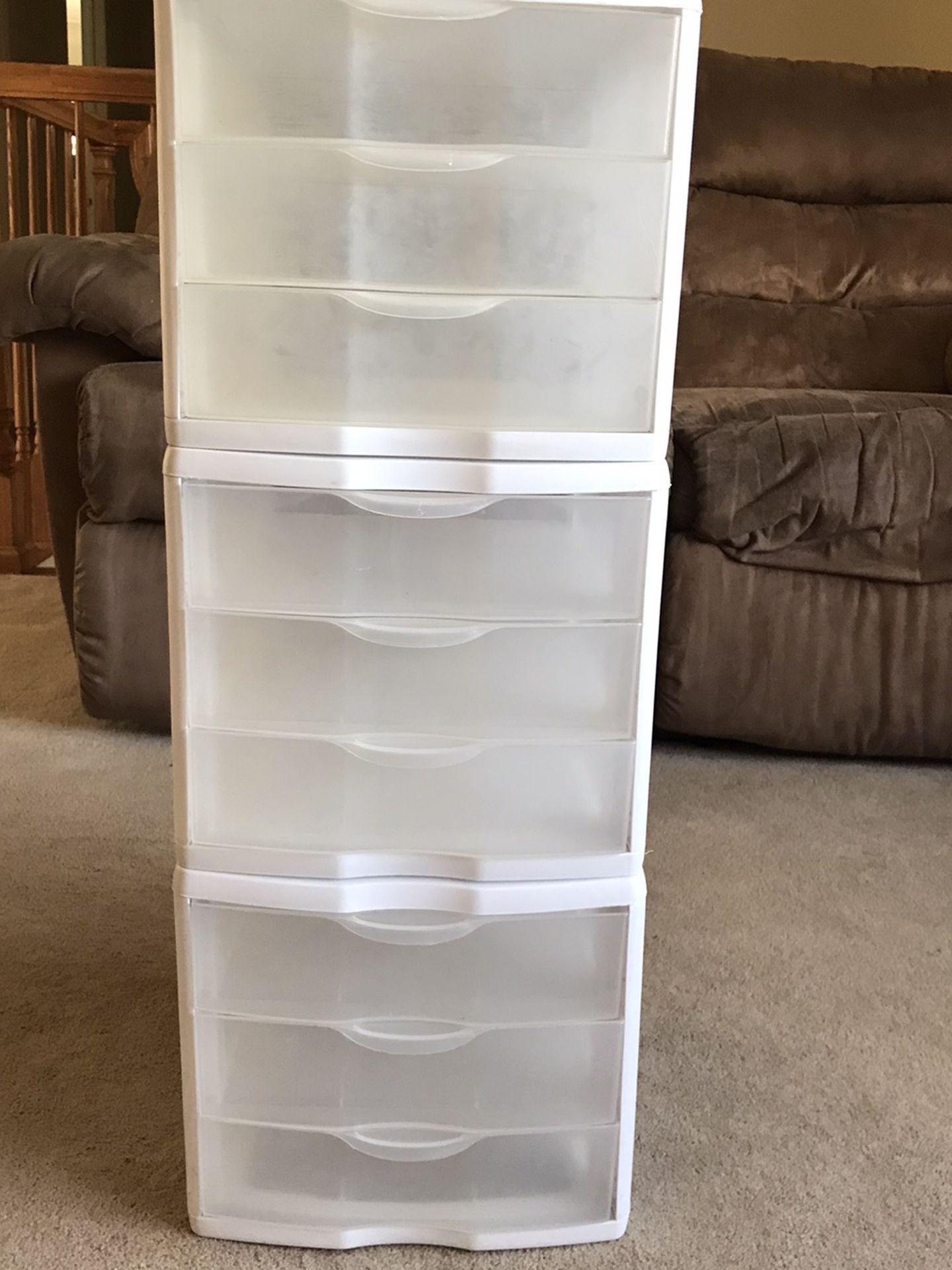 Sterilite Stackable 3 Drawer Storage Containers