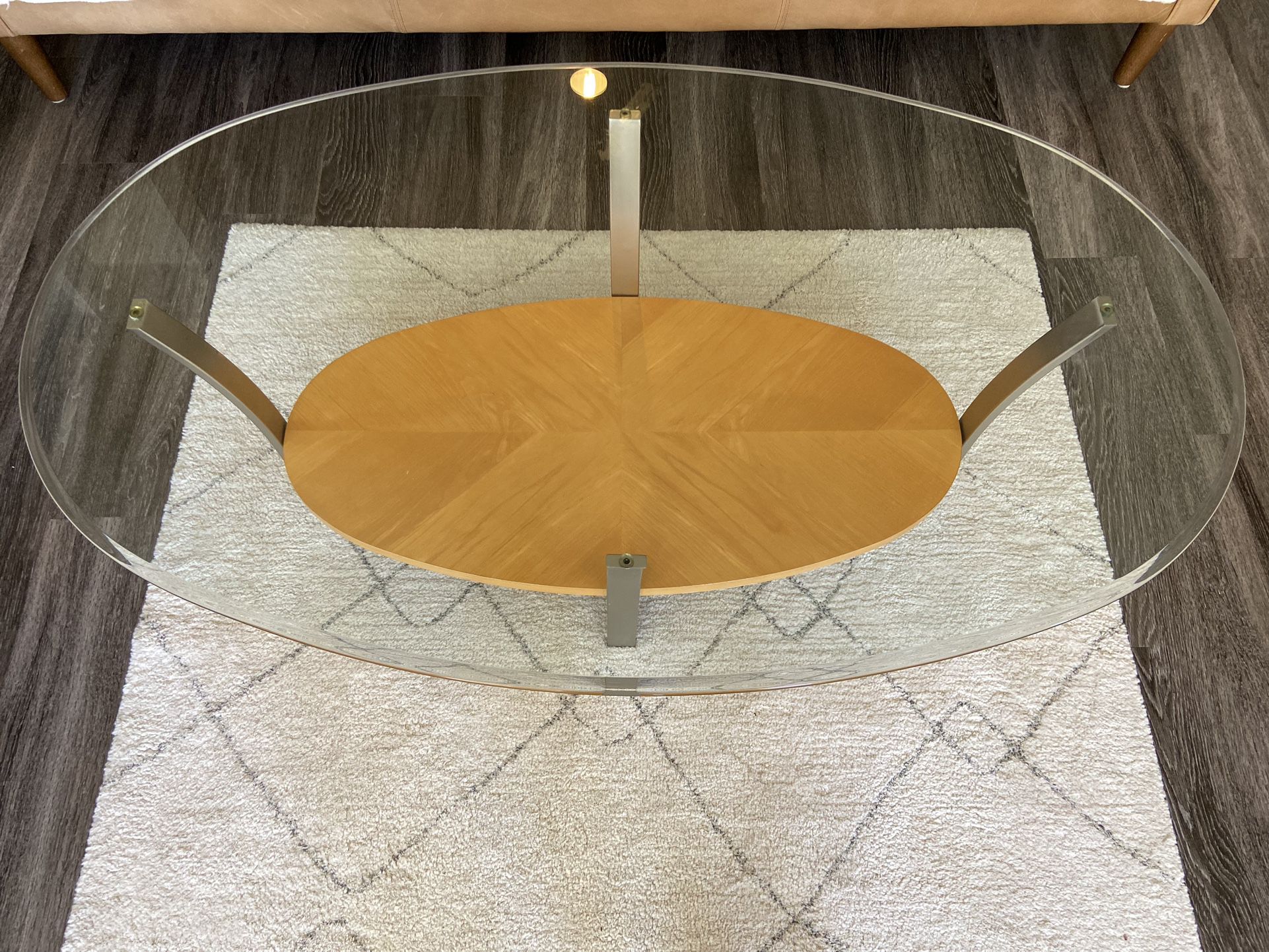 Coffee Table - Wood And Glass - Free