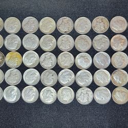 90% US Silver Dimes MERCURY & ROOSEVELT - ALL SILVER! 